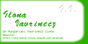 ilona vavrinecz business card